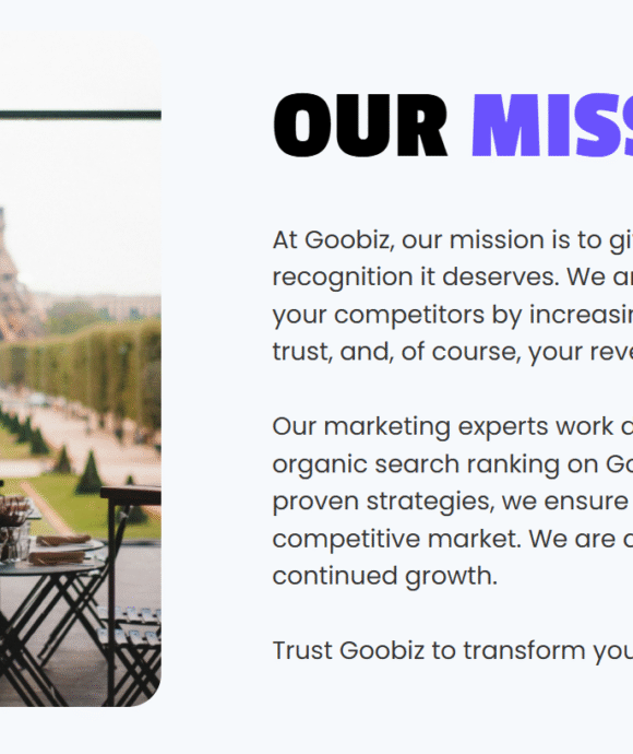 GOOBIZ website development 8 About Us