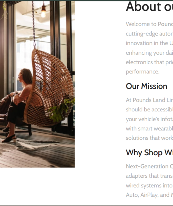 Pounds Land Limited website development 8 About Us
